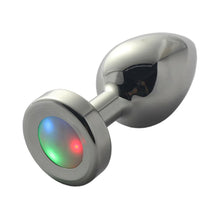 Load image into Gallery viewer, Ple'sur 3-Setting LED Light-Up Metal Anal Plug Small