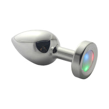 Load image into Gallery viewer, Ple&#39;sur 3-Setting LED Light-Up Metal Anal Plug Small
